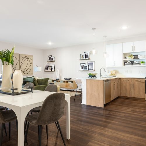 Spacious cook friendly kitchens with full wall tile backsplashes