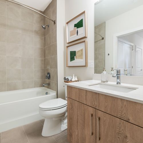 Designer soaking tubs in select apartments