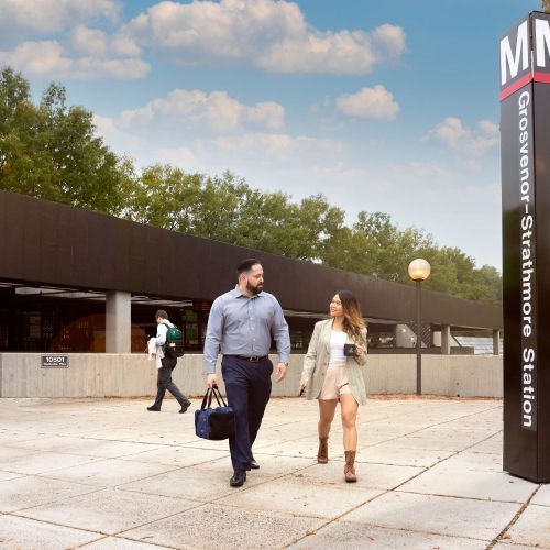 Close to the Grosvenor-Strathmore Station.