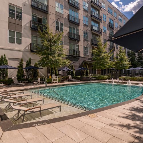 In-pool chaise lounges