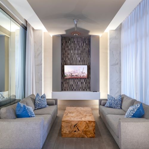 Catch the next big game in our open-air loggia