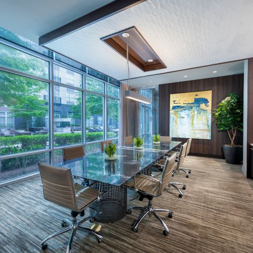 Enclosed conference areas with SMART TVs