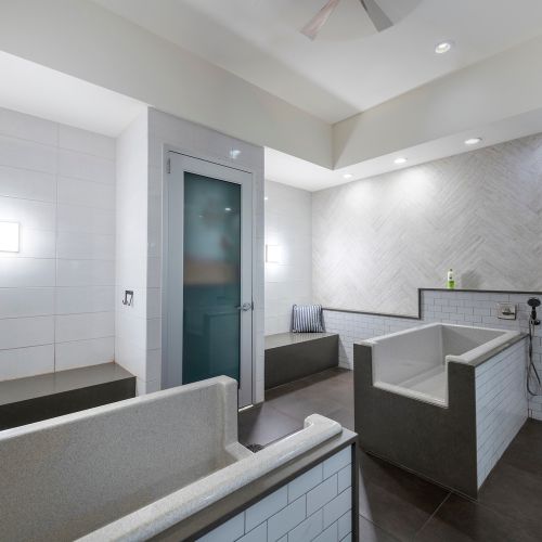 Pet-friendly community with dog washing station