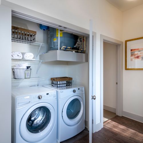 Full-size high-efficiency washer and dryer