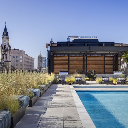 Retreat to the resort-style pool deck 