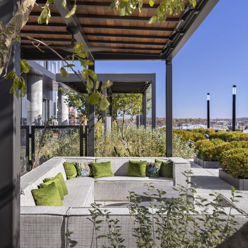 Retreat and relax beneath the rooftop cabana's
