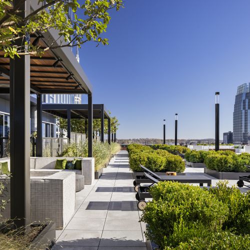 Rooftop deck overlooking Nashville's most iconic street
