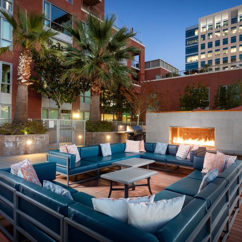 Outdoor Lounge Fireplace