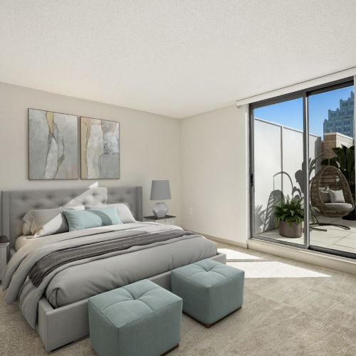 Large bedrooms with walk-in closets