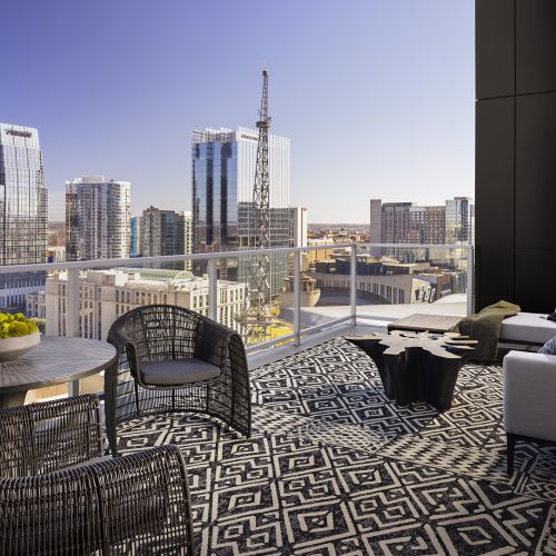 Soak in the city views from as high as the 33rd floor
