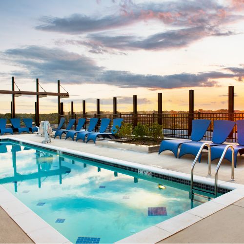 Outdoor Pool Sunset