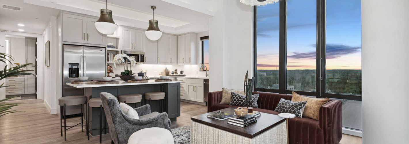 The Hadley : Kitchen view sunset
