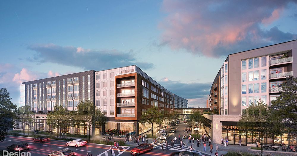 The Aster College Park luxury apartment exterior view in College Park, MD.