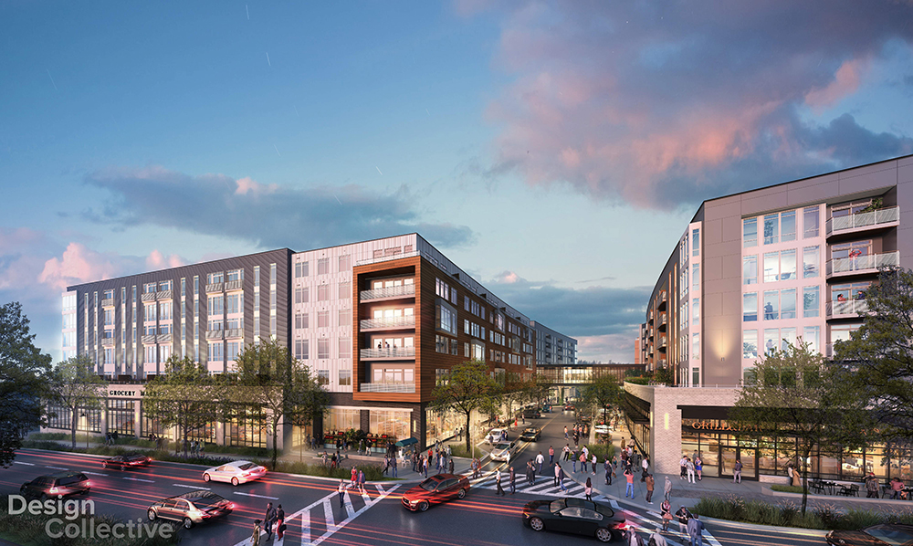 The Aster College Park luxury apartment exterior view in College Park, MD.