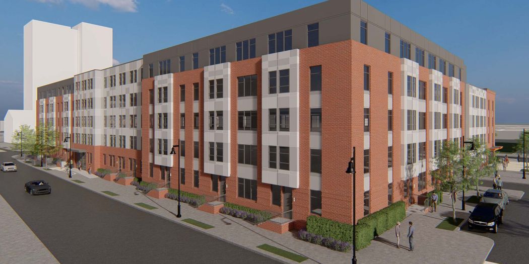 Somerset Phase II luxury apartment exterior view in Baltimore, MD.