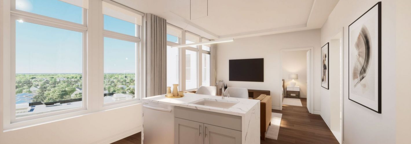 The Claude at Chevy Chase Lake : KitchenLivingRoom