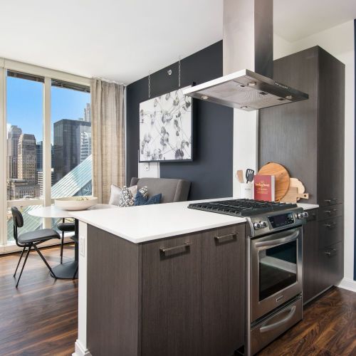 Designer kitchens featuring integrated Snaidero duotone cabinetry.