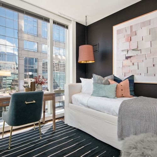 Work from home with a stunning city view to keep you company.