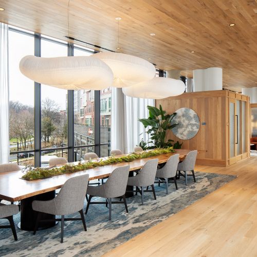 Room to gather in our amenity bridge