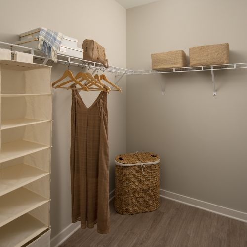 Walk in closets with ample storage