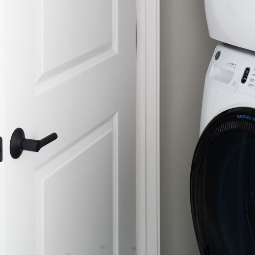 Front-loading washers and dryers in all units