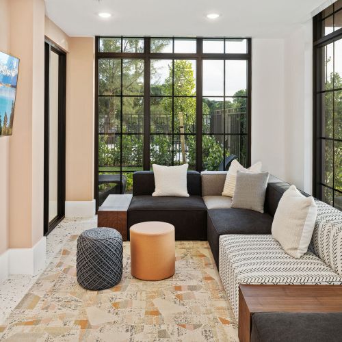 Gathering area with TV