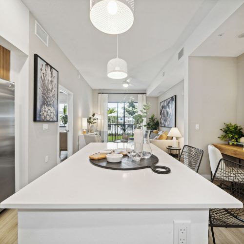 Open concept kitchen and living space