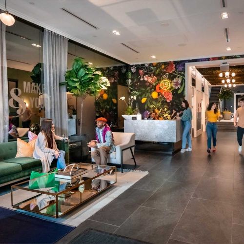 Arrive with style in i5 Union Market's stunning lobby