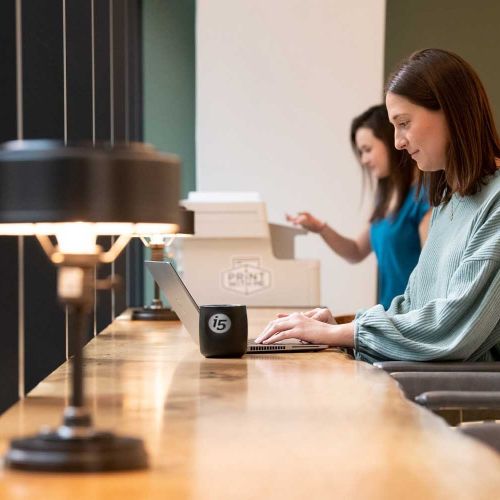 The penthouse lounge is perfect for entertaining or relaxing