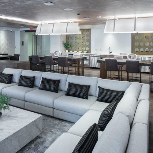 Clubroom with lounge seatings	