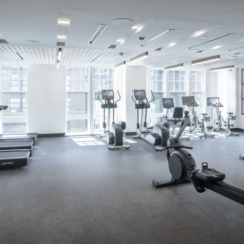 fitness center showing cardio machines	