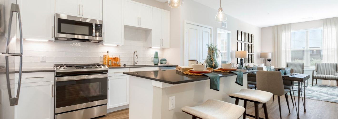 Parkside Providence Town Center : Generous open floor plans with large windows