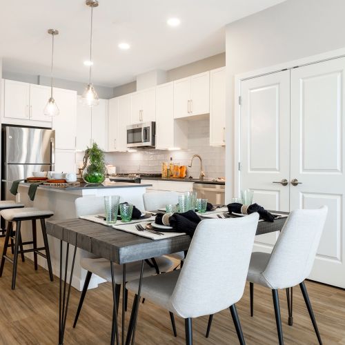 Open layouts offer space for dining table