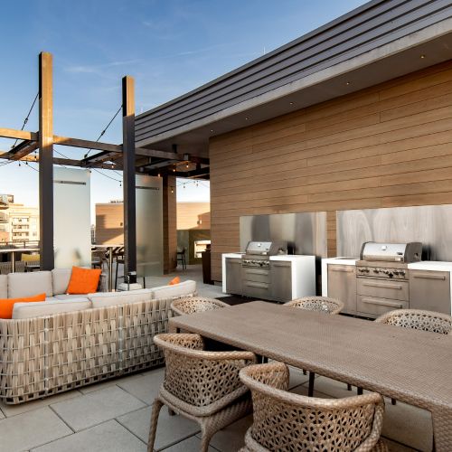 Dine al fresco with our rooftop dining spaces