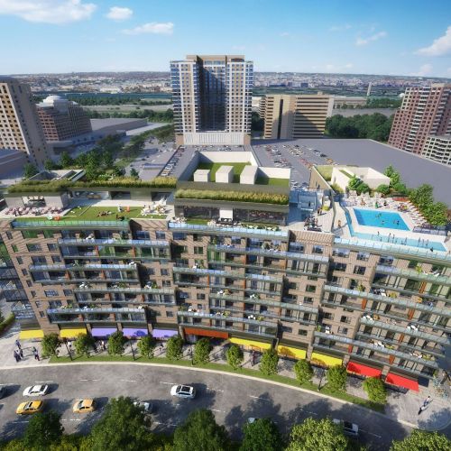 The Milton’s striking design balances modern flare with a neighborhood feel.