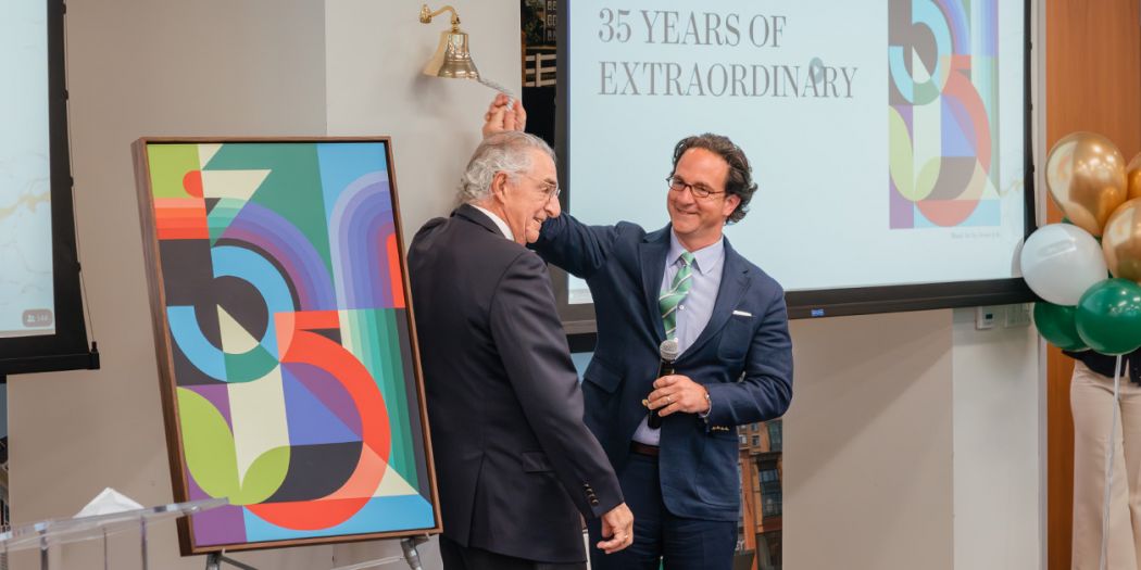 Tom and Toby Bozzuto taking part in the 35th anniversary celebration.