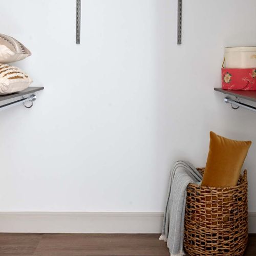 Carefully curated built in shelving