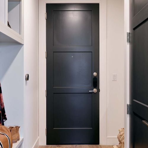 Entrway mud room with built-in storage