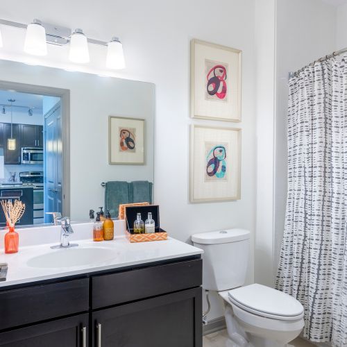 Bathrooms with built-in linen storage