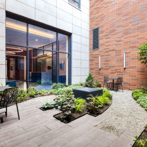 Courtyard with zen garden