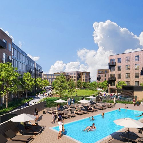 Poolside oasis offering you spaces to relax and entertain