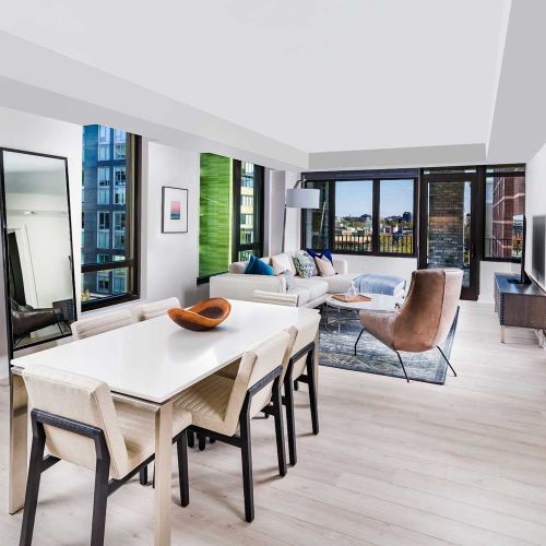 Large operable windows allowing for ample natural lighting