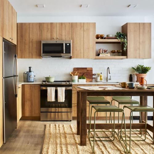 Ashlar Park : Sophisticated kitchens featuring warm and natural finishes