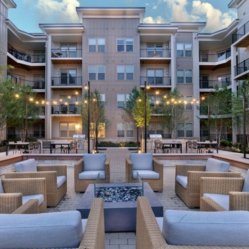 Outdoor grilling stations & dining areas