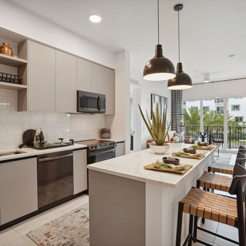 Aura Delray Beach : KitchenAndLivingSpace