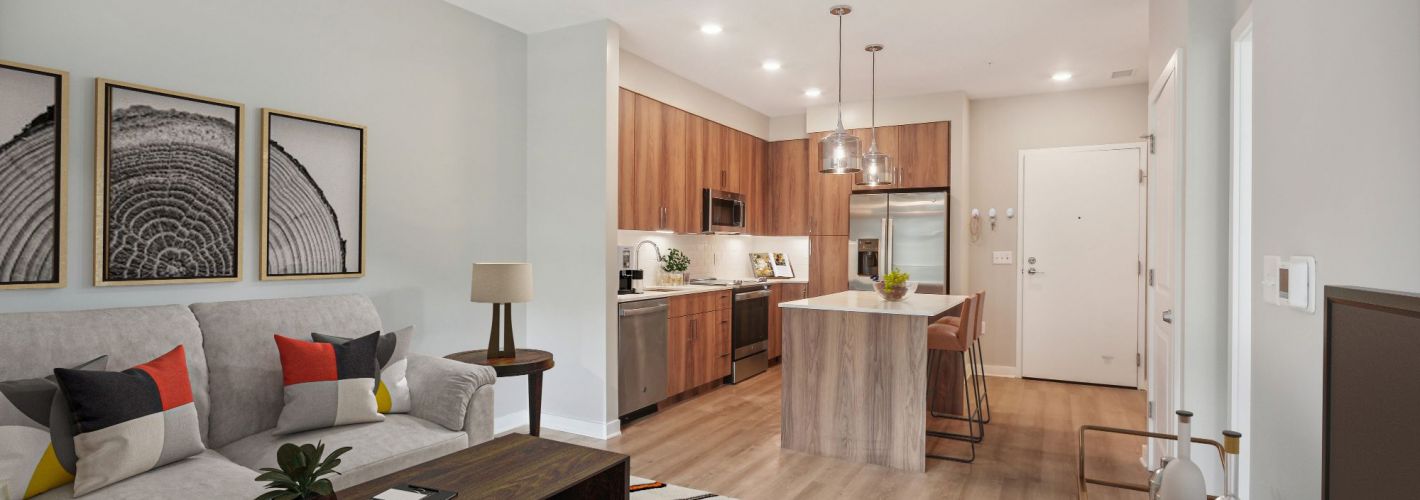 Ember at Berwyn : Living Space and Kitchen