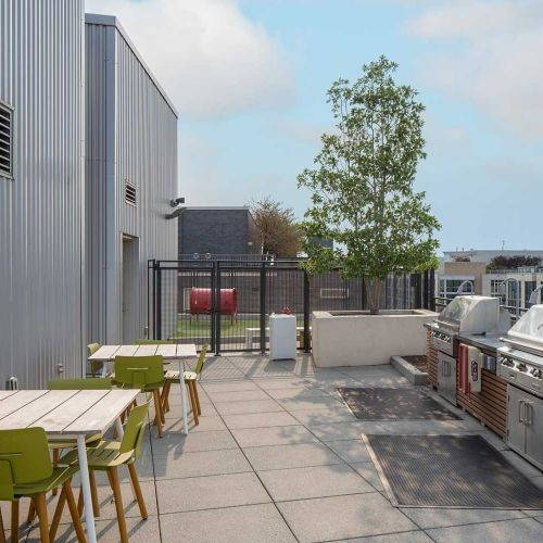 Two convenient gas-grilling stations available