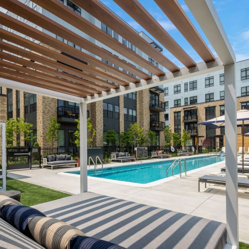 Sit in the Shaded Cabana by the Pool