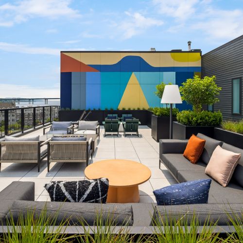 Our Colorful and Comfortable Roof Top Lounge 