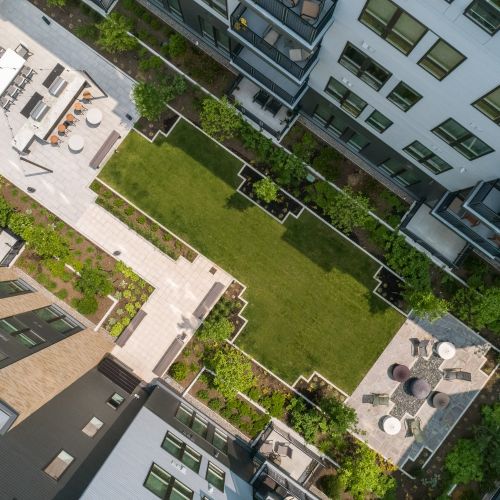 Drone View of the Numerous Hangout Spots for Residents 